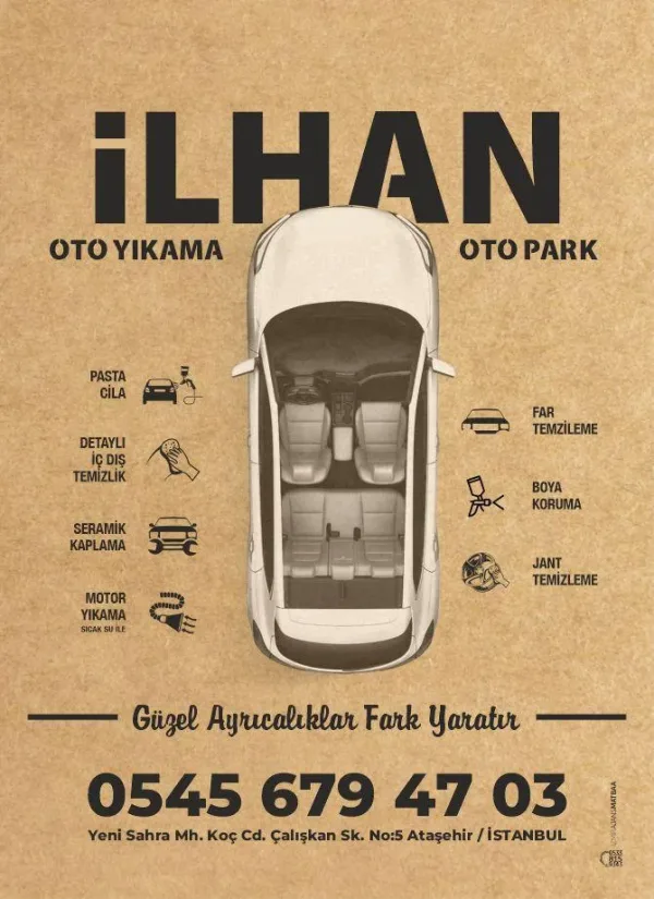 İlhan Oto Yıkama için üretilen reklam baskılı kağıt oto paspas