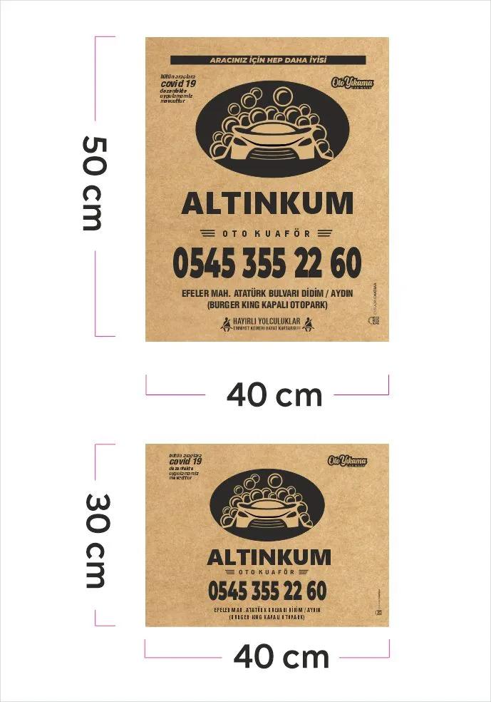 1000 Kraft Kağıt İkili Set Tek Renk Oto Paspas