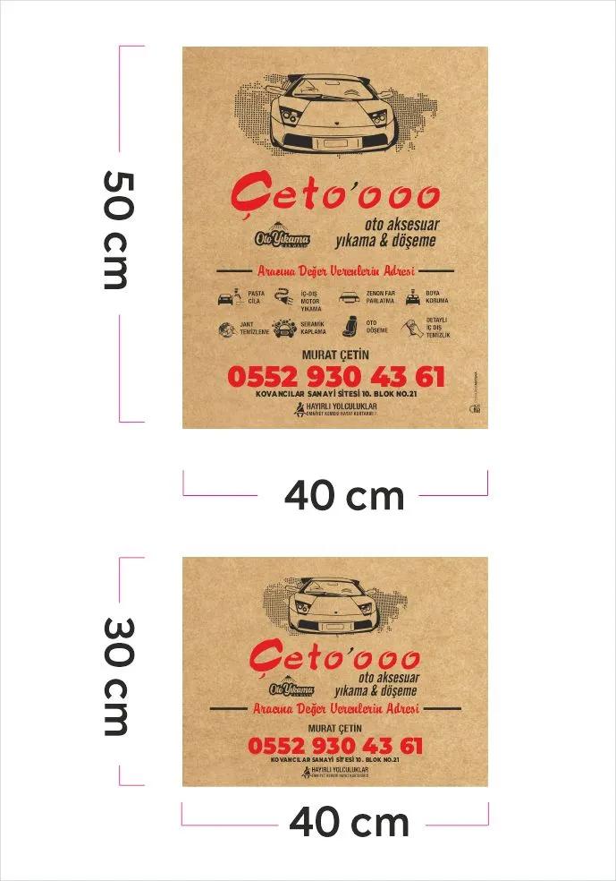 1000 Kraft Kağıt İkili Set 2 Renk Oto Paspas