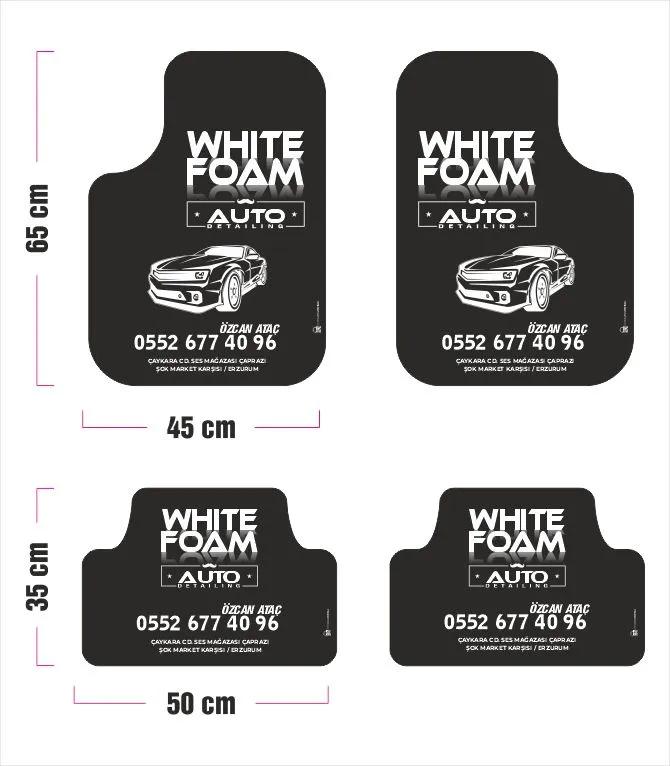 10000 Özel Şekil Siyah Zemin Tek Renk Oto Paspas