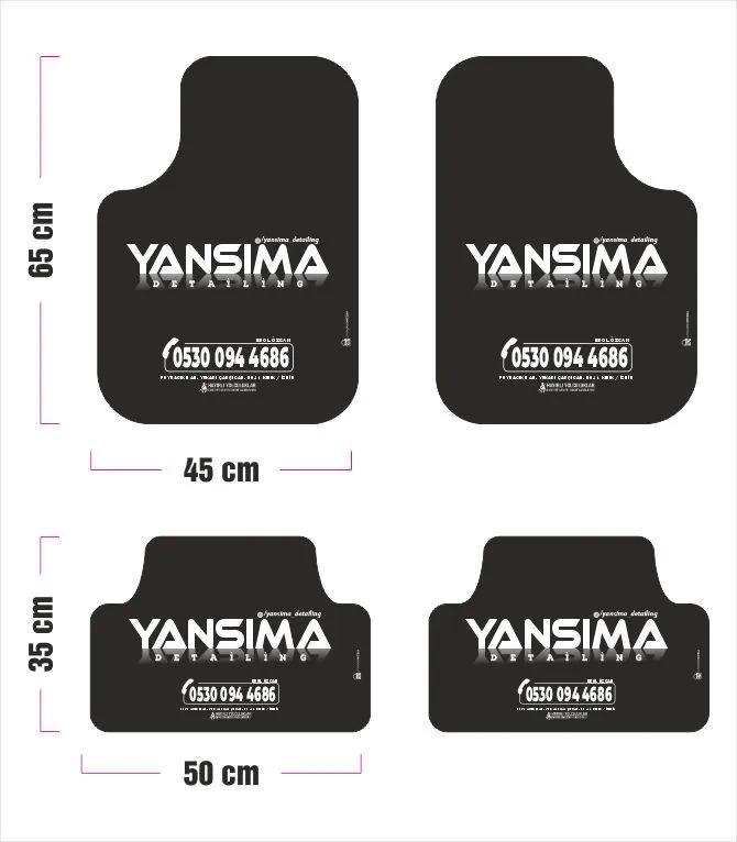 10000 Özel Şekil Siyah Zemin Tek Renk Oto Paspas