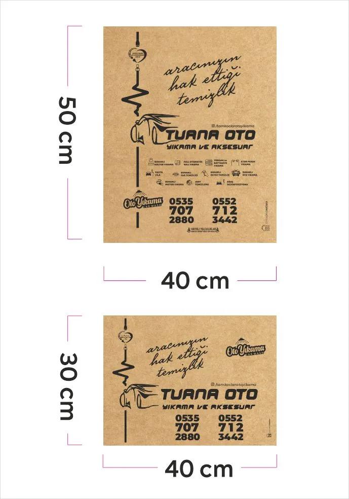 10000 Kraft Kağıt İkili Set Tek Renk Oto Paspas
