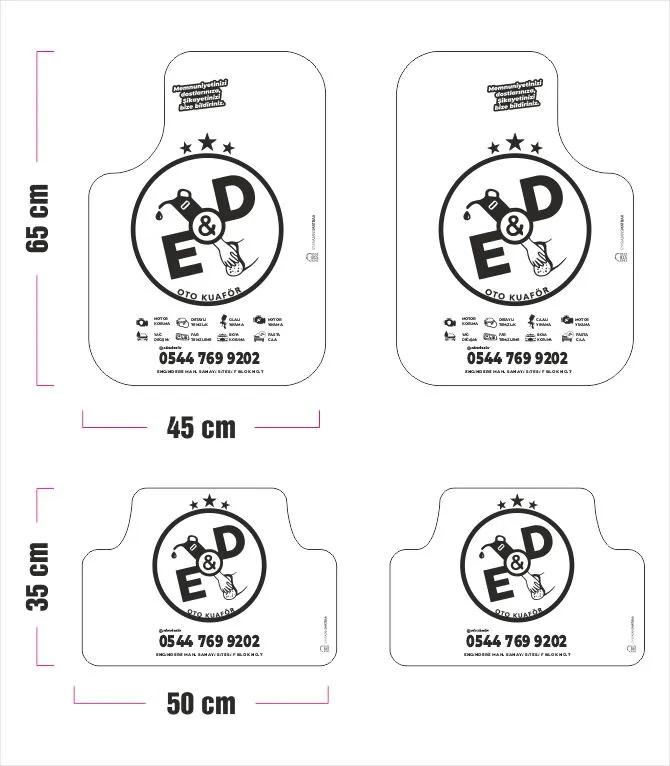 2500 Özel Şekil Tek Renk Oto Paspas