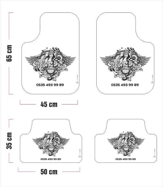 2500 Özel Şekil Tek Renk Oto Paspas