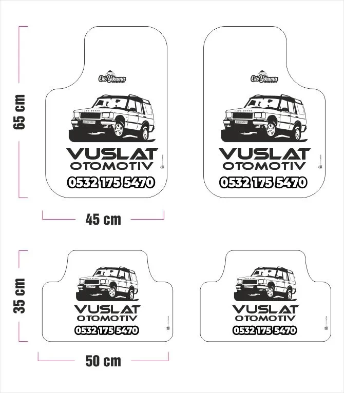 5000 Özel Şekil Tek Renk Oto Paspas