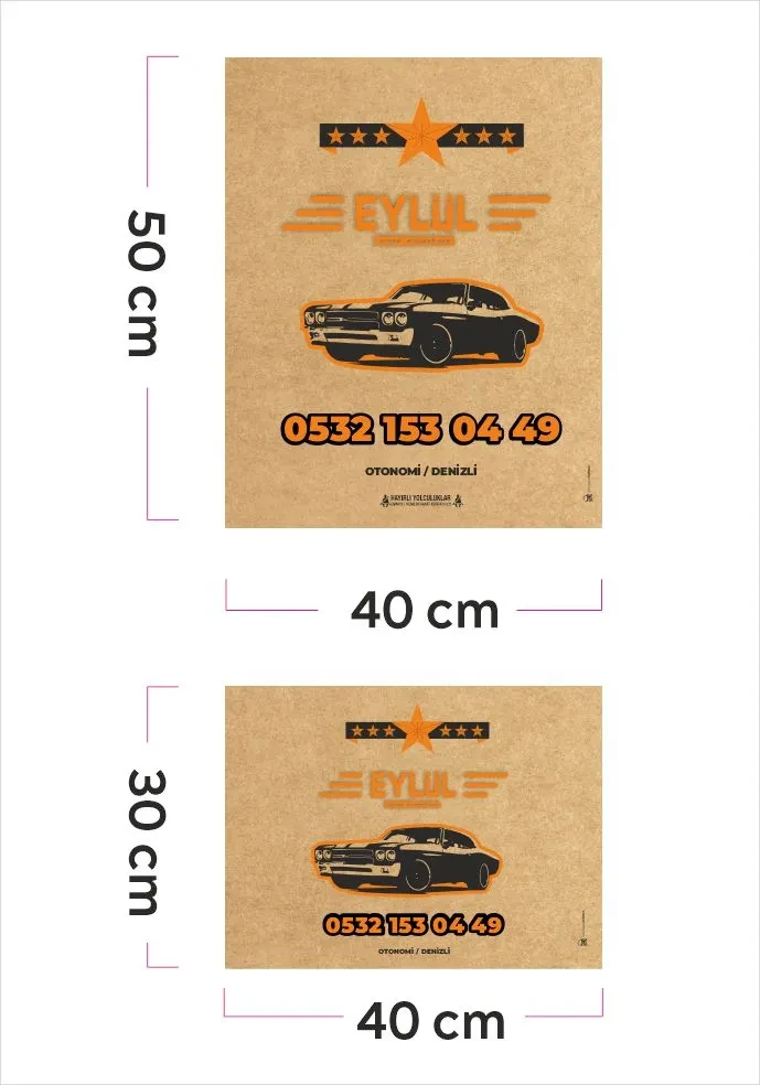 10000 Kraft Kağıt İkili Set 2 Renk Oto Paspas