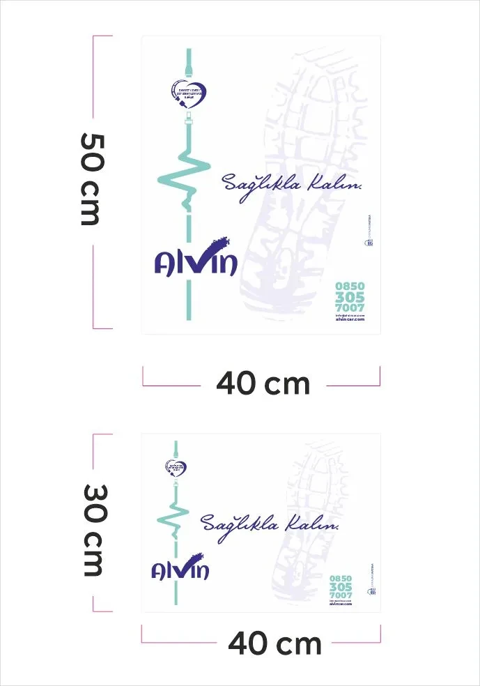 1000 Beyaz Kağıt İkili Set 2 Renk Oto Paspas